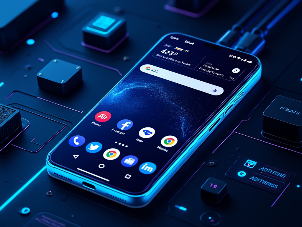 Android smartphone with an AI-enhanced lock screen.